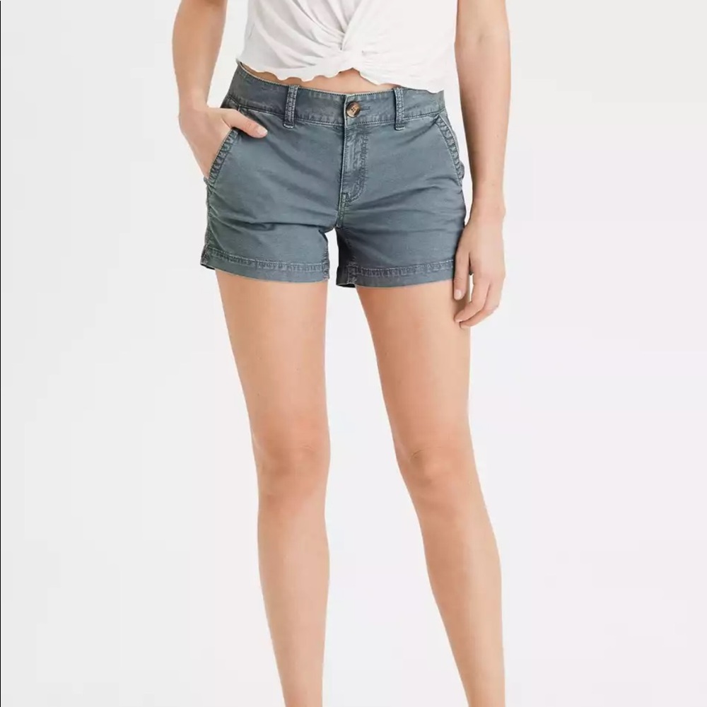 AEO stretch midi shorts